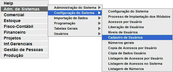 Sistema Administração Configuração Do Sistema Cadastro De Usuário Da Empresa 2177